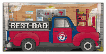 Texas Rangers Best Dad Truck 6x12 Sign