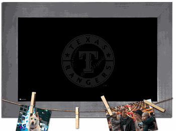 Texas Rangers Blank Chalkboard with frame & clothespins 11x19 Sign