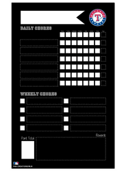 Texas Rangers Chore Chalk Board 11x19 Sign