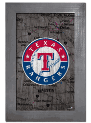 Texas Rangers City Map 11x19 Sign