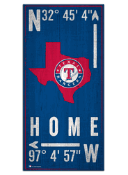 Texas Rangers Coordinate 6x12 Sign