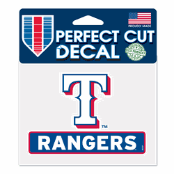 Texas Rangers Decal 4.5x5.75 Perfect Cut Color