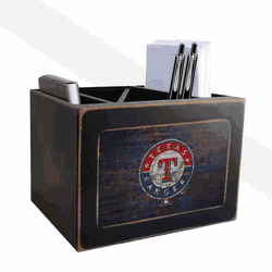 Texas Rangers Distressed Desktop Organizer w/Team Color