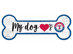Texas Rangers Dog Bone 6x12 Sign