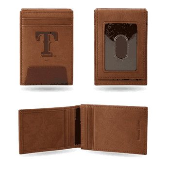 Texas Rangers Genuine Leather Front Pocket Wallet