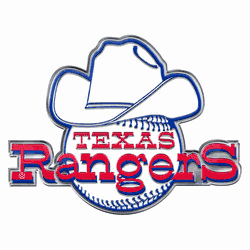 Texas Rangers Heavy Duty Aluminum Embossed Color Emblem - Alternate