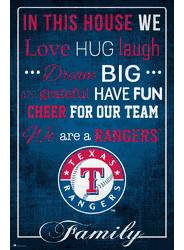 Texas Rangers In This House 17x26