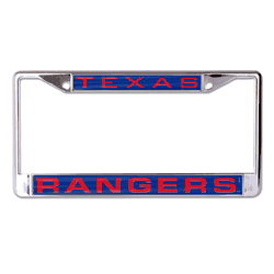 Texas Rangers License Plate Frame - Inlaid