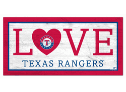 Texas Rangers Love 6x12 Sign