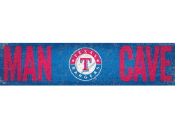 Texas Rangers Man Cave 6x24 Sign