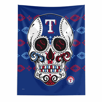 Texas Rangers MLB Candy Skull Wall Hanging