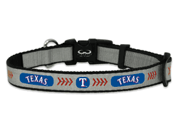 Texas Rangers Pet Collar Reflective Baseball Size Toy