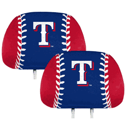 Texas Rangers Printed Head Rest Cover Set - 2 Pieces