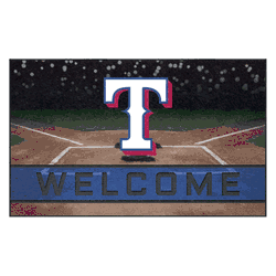 Texas Rangers Rubber Door Mat - 18in. x 30in.