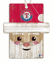 Texas Rangers Santa Ornament