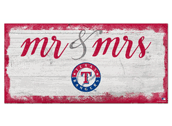 Texas Rangers Script Mr & Mrs 6x12 Sign