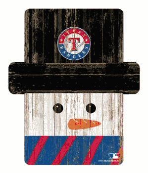 Texas Rangers Snowman Ornament