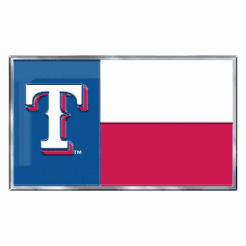 Texas Rangers State Flag Aluminum Embossed Emblem