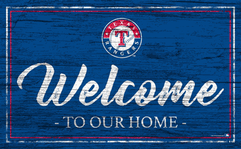 Texas Rangers Team Color Welcome 11x19 Sign