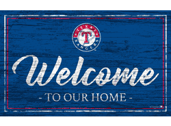 Texas Rangers Team Color Welcome 11x19 Sign