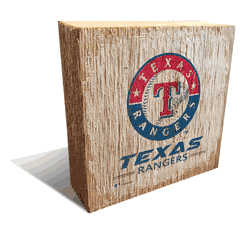 Texas Rangers Team Logo Block 6X6