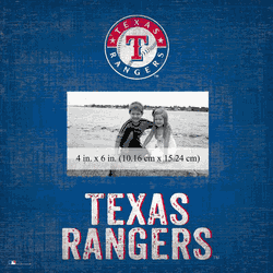 Texas Rangers Team Name Frame 10"x10"