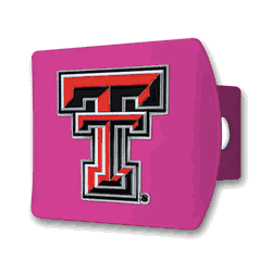 Texas Tech Pink Metal Hitch Cover with  3D Color Emblem
