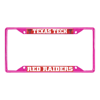 Texas Tech Pink Metal License Plate Frame - 6.25