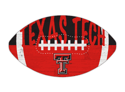 Texas Tech Red Raiders 12" Football Cutout Sign with City Name
