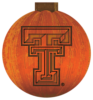 Texas Tech Red Raiders 12 in. Halloween Pumpkin Sign