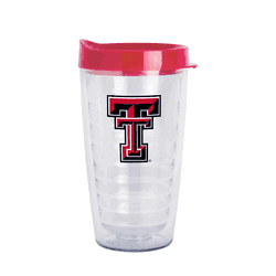Texas Tech Red Raiders 16oz Flipside Dbl Wall Clear Tumbler
