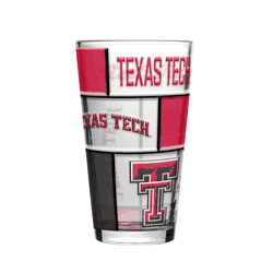 Texas Tech Red Raiders 16oz Quilted Stained Pint Glass