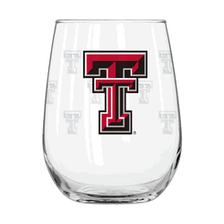 Texas Tech Red Raiders 16oz Satin Etch Glass Curved Beverage