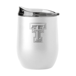 Texas Tech Red Raiders 16oz White Etch Powder Coat Curved Bev