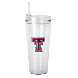Texas Tech Red Raiders 22oz Flipside Dbl Wall Clear Tumbler