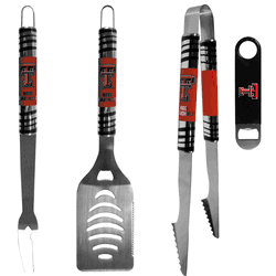 Texas Tech Red Raiders 3 pc BBQ Set and Bottle Opener