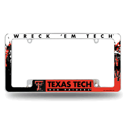 Texas Tech Red Raiders All Over Chrome Frame