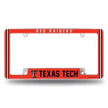 Texas Tech Red Raiders Alternate Design All Over Chrome Frame