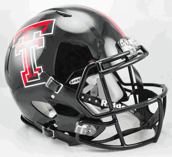 Texas Tech Red Raiders  Authentic Speed Full Size Football Helmet 2024 Black
