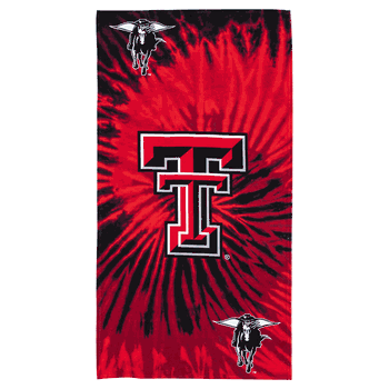 NCAA Texas Tech Red Raiders Pyschedelic Beach Towel