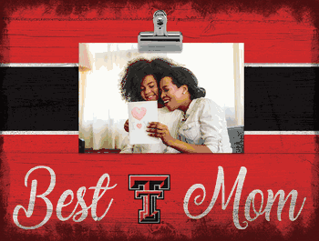 Texas Tech Red Raiders Best Mom with Stripe Clip Frame