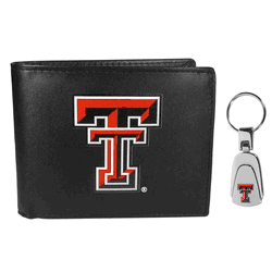 Texas Tech Red Raiders Bi-fold Wallet & Steel Key Chain