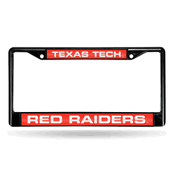 Texas Tech Red Raiders Black 12" x 6" Black Laser Cut Chrome Frame