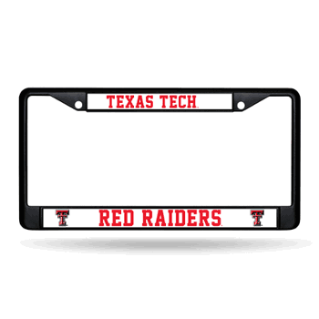 Texas Tech Red Raiders  Black Chrome Frame with Plastic Inserts 12