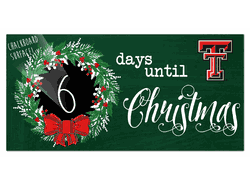 Texas Tech Red Raiders Chalk Christmas Countdown 6x12 Sign