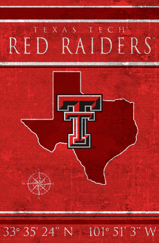 Texas Tech Red Raiders Coordinates 17x26