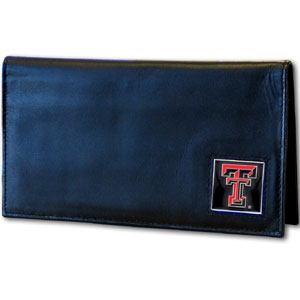 Texas Tech Red Raiders Deluxe Leather Checkbook Cover