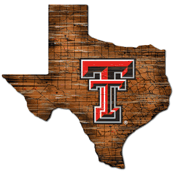Texas Tech Red Raiders Distressed State with Logo