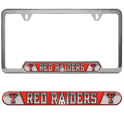 Texas Tech Red Raiders Embossed License Plate Frame, 6.25in x 12.25in