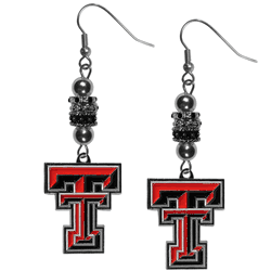 Texas Tech Red Raiders Euro Bead Earrings